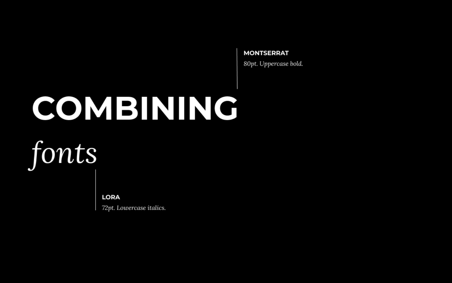 Font combination example